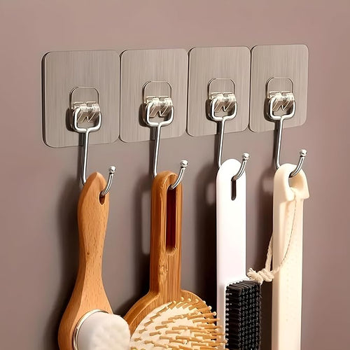 12 PCS Large Adhesive Hooks for Wall Heavy Duty Waterproof Wall Hooks.